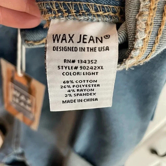 Wax Jeans Shortall Junior size 1XL Overalls Shorts Distressed Y2K - Picture 6 of 8